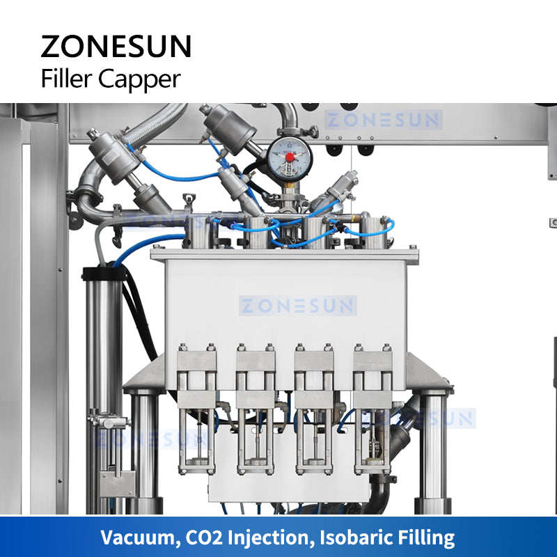 ZONESUN ZS-CFC4 Automatic Beer Bottling Machine Filling Station