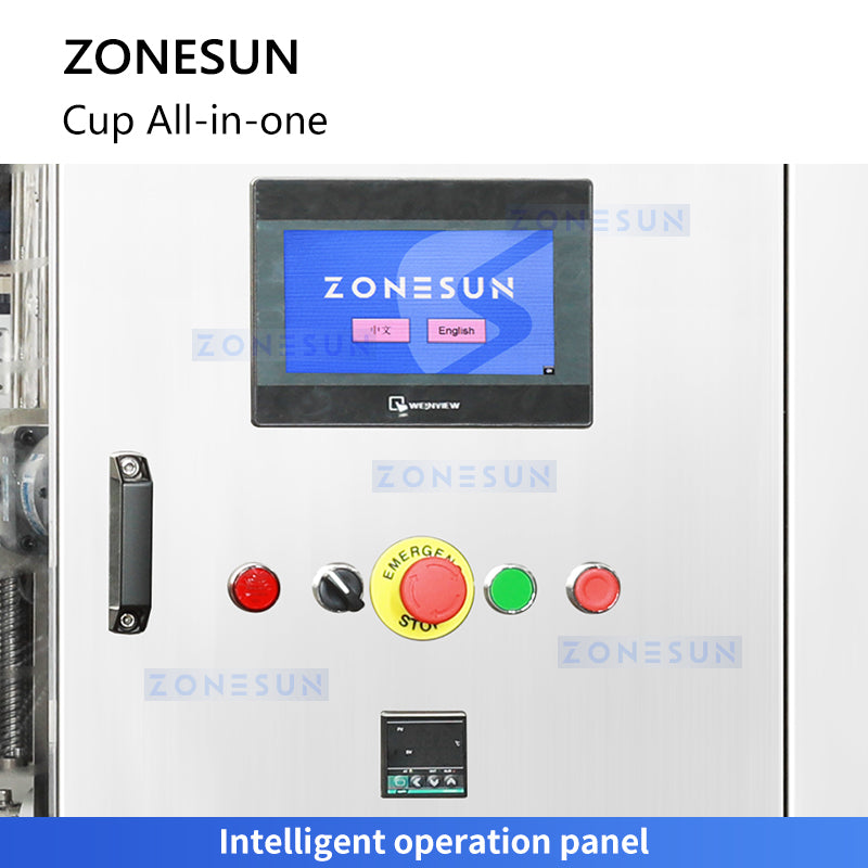 Zonesun ZS-AFS02 Cup Filling and Sealing Monoblock Operation Panel