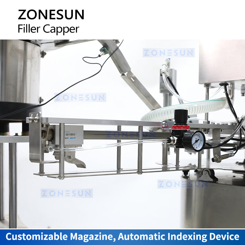 Zonesun ZS-SVFC1 Rotary Filler Capper Feeding Magazine