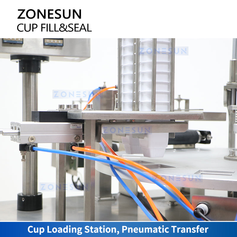 Zonesun ZS-AFS06 Cup Filling & Sealing Machine Cup Loading Station