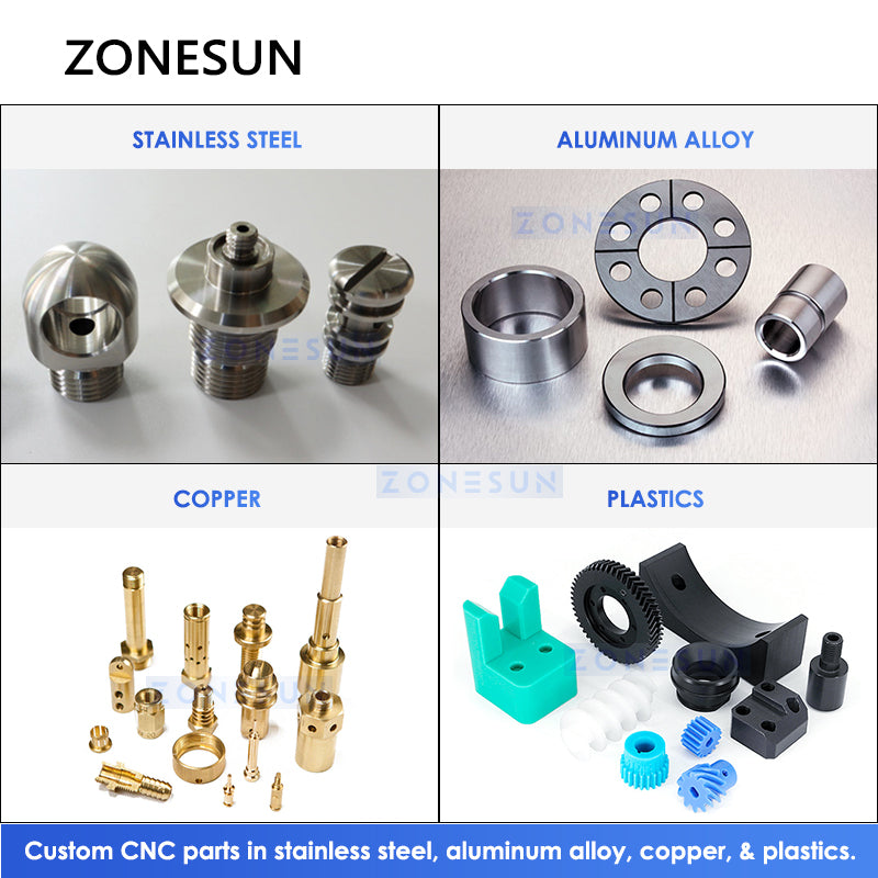 Zonesun ZS-CNC1 CNC Machined Parts & Components Applicable Materials