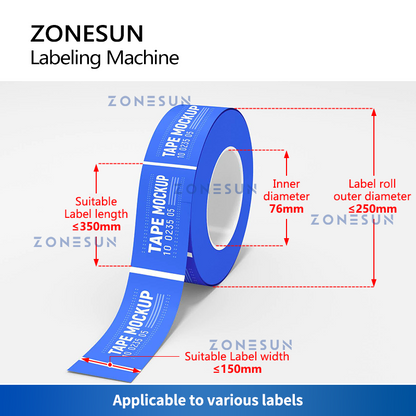 ZONESUN ZS-TB101 Slideway Single/Double Side Round Bottle Labeling Machine with Unloading Slide