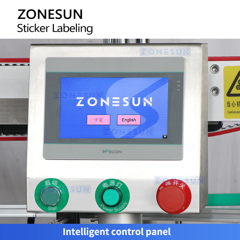 Zonesun ZS-TB900 Automatic Square Bottle Wrap Around Labeling Machine Control Panel