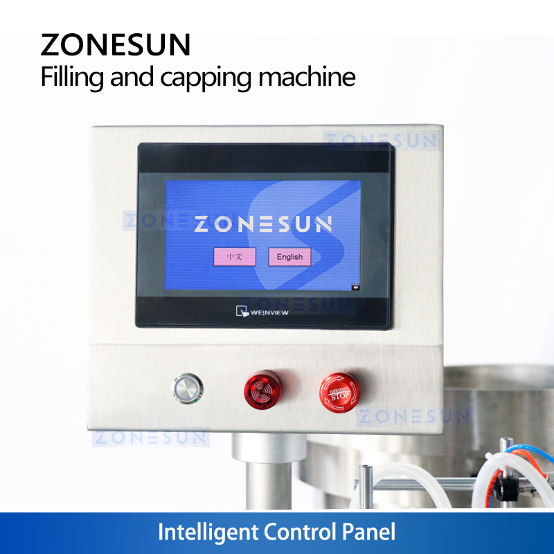 Zonesun ZS-AFC33 Monoblock Filling & Capping Machine Touch Screen