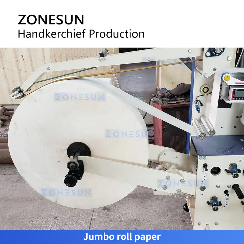 Zonesun ZS-ZJL1 Facial Tissue Converting Line Papar Roll Feeding