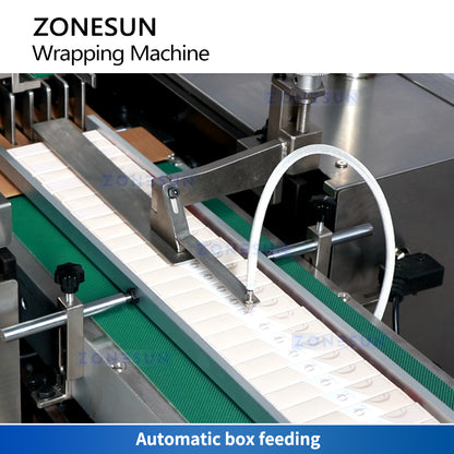 Zonesun ZS-TD650 Automatic Cellophane Wrapping Machine Box Feeding