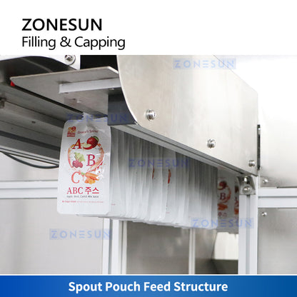 ZONESUN ZS-ASP2 Automatic Spout Pouch Filling and Capping Machine Infeed