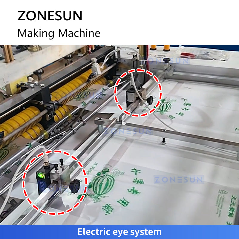 Zonesun ZS-PZD2 Dual Channel Plastic Bag Making Machine Sensing System