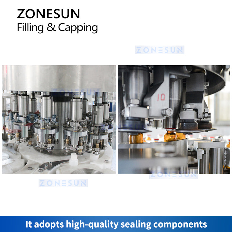 ZONESUN Automatic Vial Filling and Capping Machine ZS-AFC16P Capping Mechanism