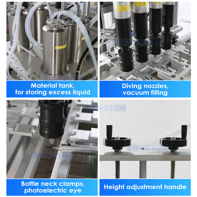 ZONESUN perfume filling and sealing machine