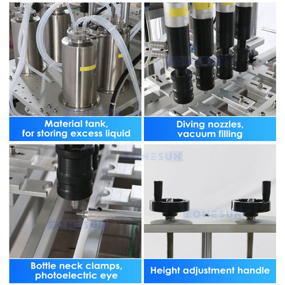 ZONESUN perfume filling and sealing machine