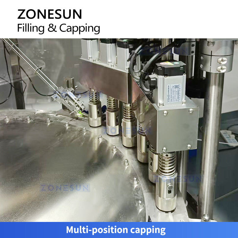 Zonesun ZS-SPFC6 High Speed Spout Pouch Filling and Capping Machine Capping Station