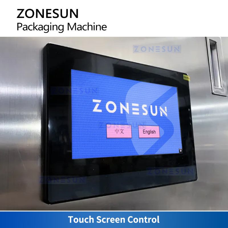 ZONESUN VFFS Pyramid Tea Bag Making Machine ZS-SJB90 Control Panel