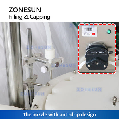 ZONESUN ZS-AFC15 Automatic Bottle Filling and Capping Machine Filling Station