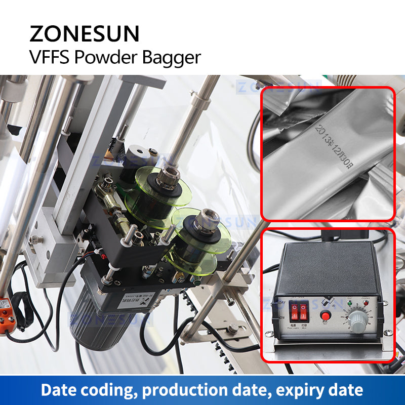 Zonesun VFFS Powder Bagger ZS-FM220 Date Coder