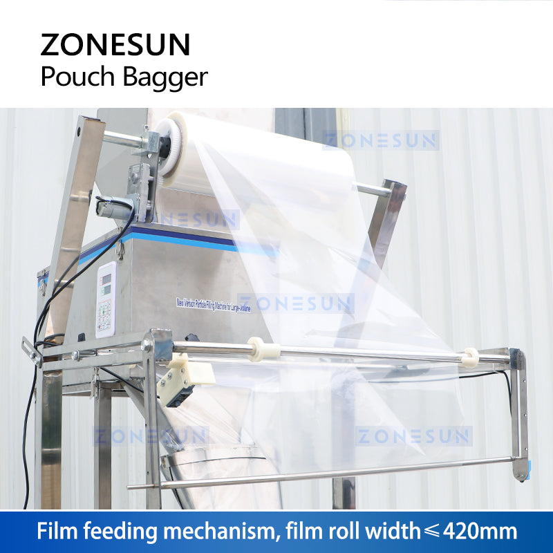 ZONESUN ZS-FSK1000 Automatic Vertical Form Fill Seal Machine Film Feeding System