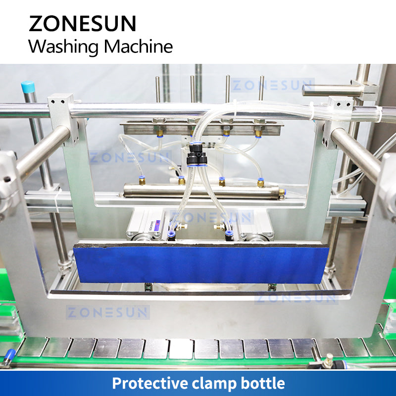 Zonesun ZS-WB04 Airjet Cleaning Machine Bottle Clamping Structure