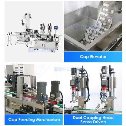 ZONESUN ZS-FAL180B5 Meat Sauce Bottling Line Thick Paste Filling and Capping Machine