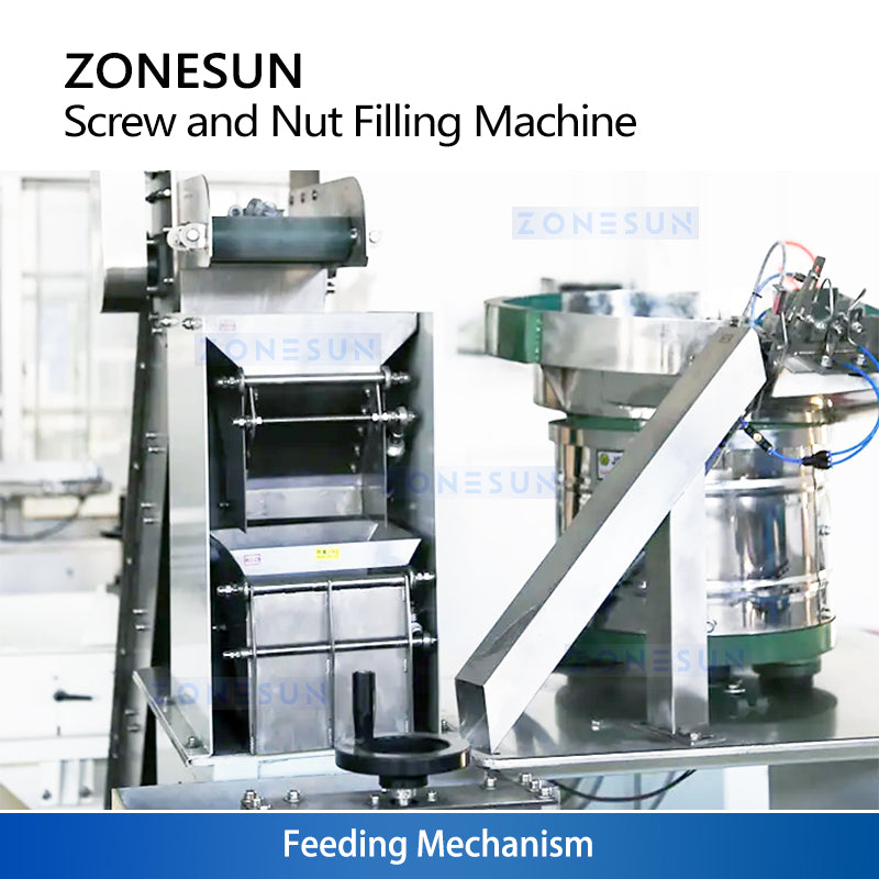 Zonesun ZS-LSM15 Nut and Bolt Packing Machine Feeding Mechanism