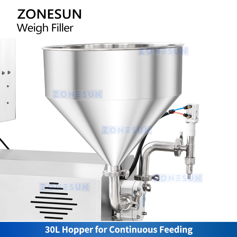 Zonesun ZS-RPW1Z Tabletop Weigh and Fill Machine Hopper