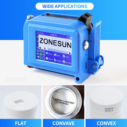 ZONESUN ZS-DC1 portátil portátil máquina de impressão a jato de tinta 