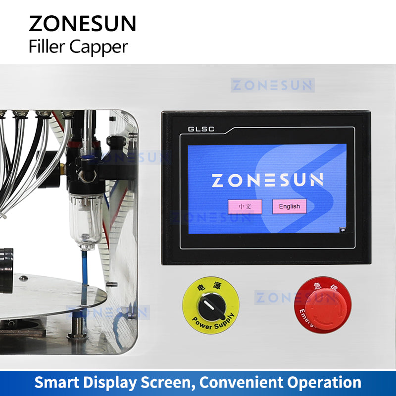 Zonesun ZS-SVFC1 Rotary Filler Capper Touch Screen