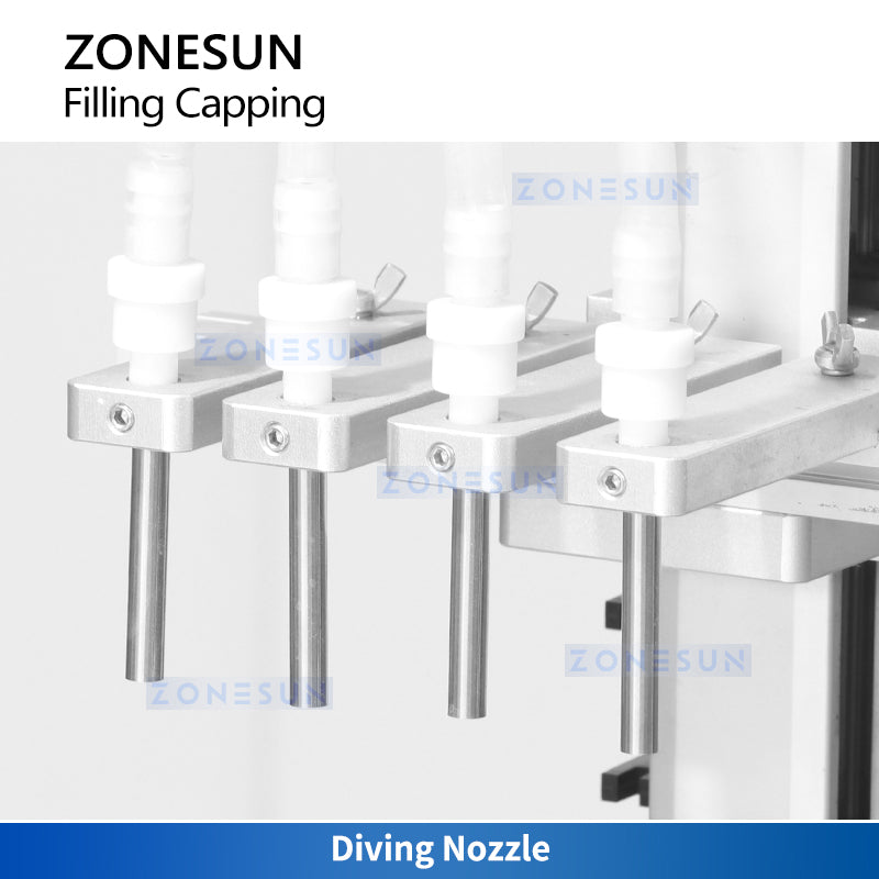 Zonesun ZS-DTFC4Y Tabletop Monoblock Filling and Capping Machine Filling Head