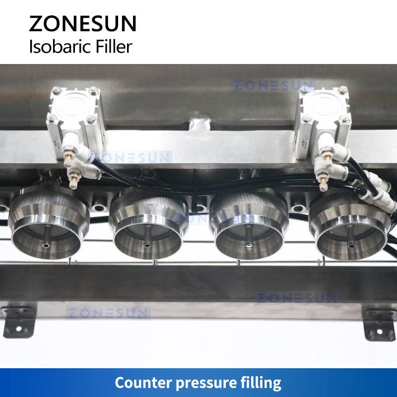 ZONESUN ZS-CF4A Carbonated Drinks Filling Machine Filling Heads