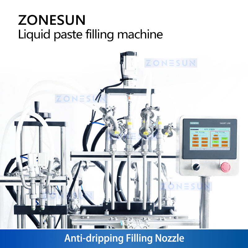 Zonesun ZS-SVYT4D Dual System Filling Machine Filling Head