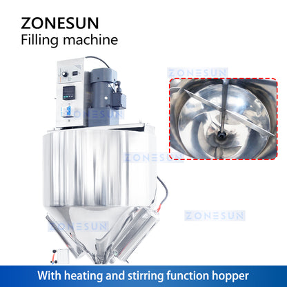 Zonesun ZS-GTJH1 Tabletop Piston Filler With Mixer And Heater