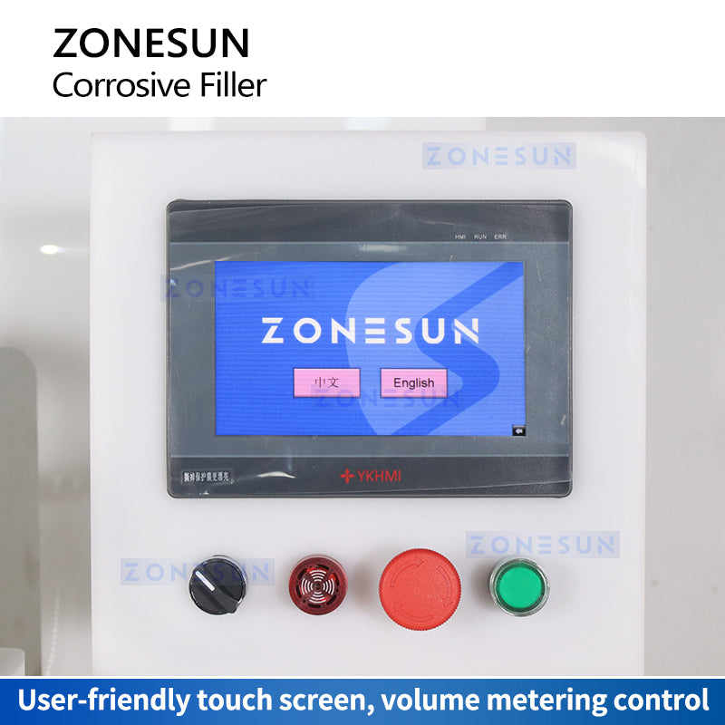 ZONESUN ZS-YTCR4A Automatic Corrosive Filling Machine Touch Screen