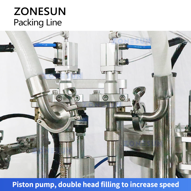 Zonesun ZS-FAL180F4 Rotary Syrup Bottling Line Filling Station