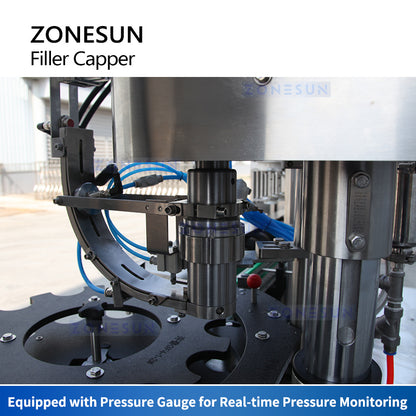 ZONESUN ZS-CFC4 Automatic Beer Bottling Machine Capping Station