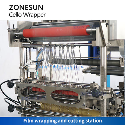 ZONESUN ZS-MSFM750A Automatic Cellophane Packaging Machine Cello Wrapper