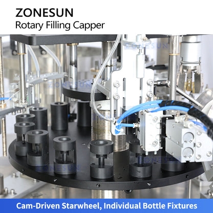 Zonesun ZS-FAL180F3 Rotary Filler Capper Monoblock Star Wheel