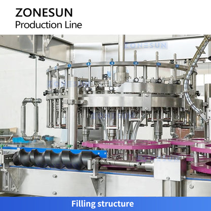 Zonesun ZS-XFCL12 High Speed Glass Bottle Filling and Capping Monoblock Filling Stations