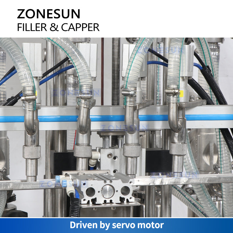 ZONESUN ZS-FAL180B4 Automatic Filling and Capping Machine Piston Filler Capper Paint Can