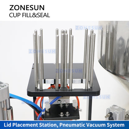 Zonesun ZS-AFS06 Cup Filling & Sealing Machine Lid Placement Station