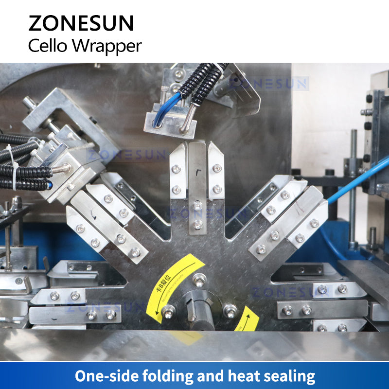 ZONESUN Automatic Cellophane Packaging Machine Cello Wrapper ZS-TD280 Film Folding and Heat Sealing