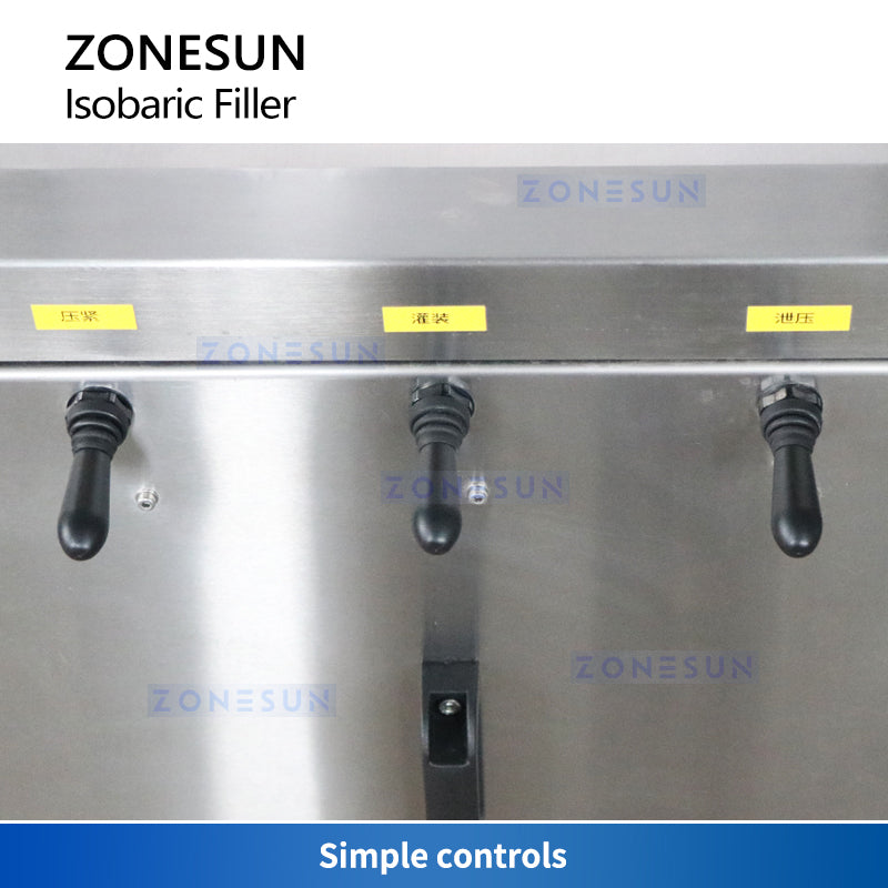 ZONESUN ZS-CF4A Carbonated Drinks Filling Machine Controls