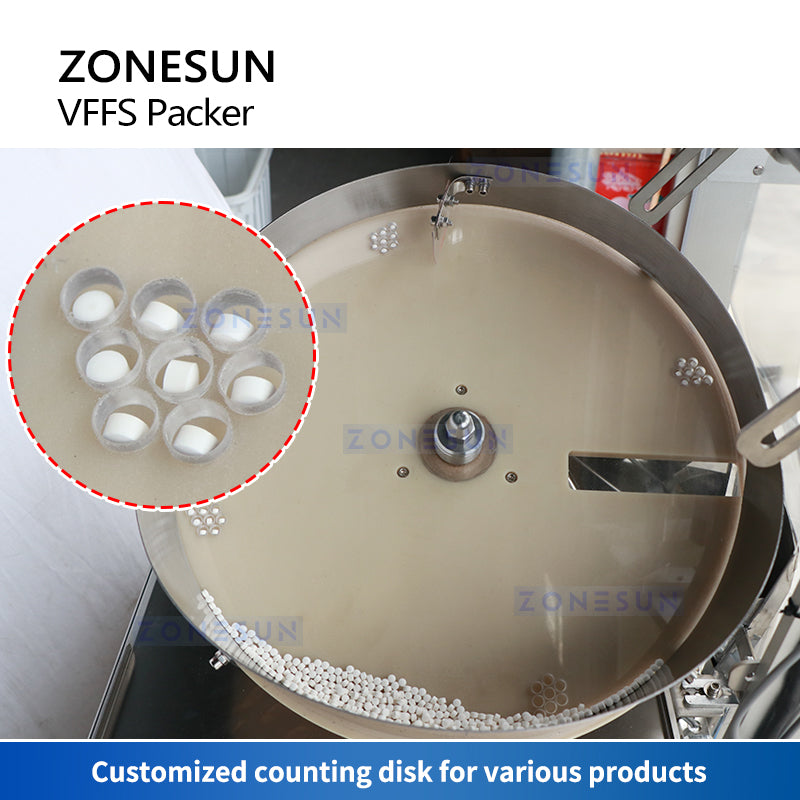 Zonesun ZS-SLFK80 Tablet VFFS Bagger Counting Disk