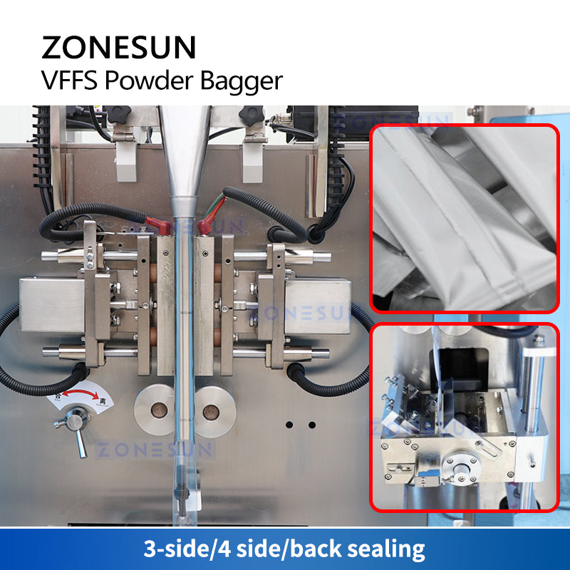 Zonesun VFFS Powder Bagger ZS-FM220 Sealing Mechanism