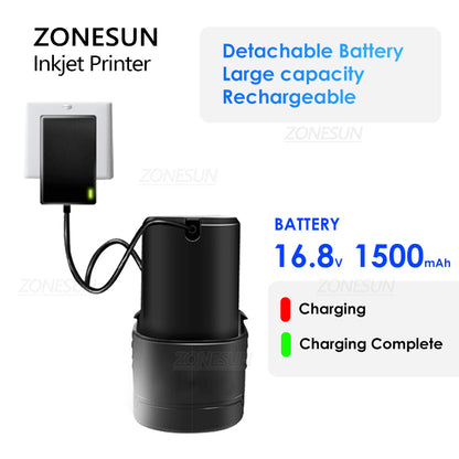 ZONESUN ZS-HIP254 Máquina de impressão a jato de tinta multilíngue portátil 