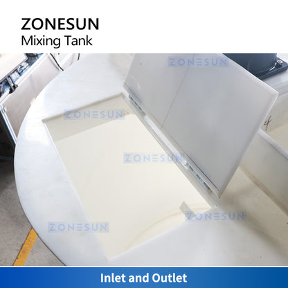 ZONESUN ZS-PPMT1500L Chemical Mixing Tank with Agitator PP Industrial Blender