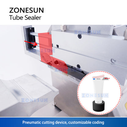 ZONESUN QDFM-125S Ultrasonic Plastic Tube Sealing Machine Edge Trimming