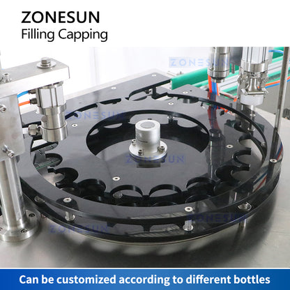 Zonesun ZS-QW1600 Aerosol Can Filling Capping Machine Star Wheel