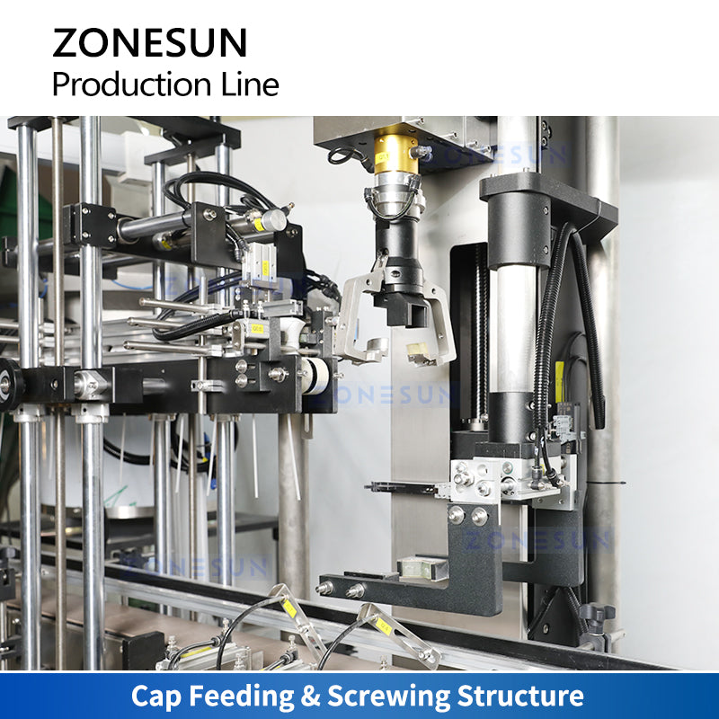 Zonesun ZS-FAL180F10 Trigger Spray Bottling Line Cap Feeding & Screwing Structure