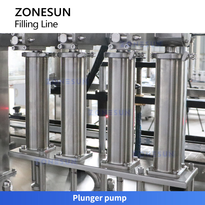 Zonesun ZS-PPCL2 Automatic Filling Capping and Labelling Machine Piston Pump