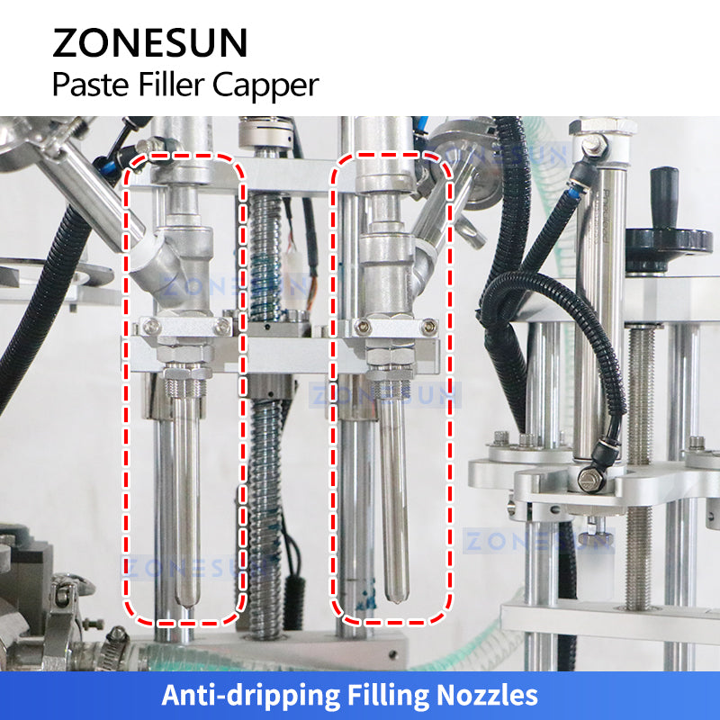 Zonesun ZS-AFC44 Airless Pump Bottles Filling and Capping Machine Monoblock Filling Head