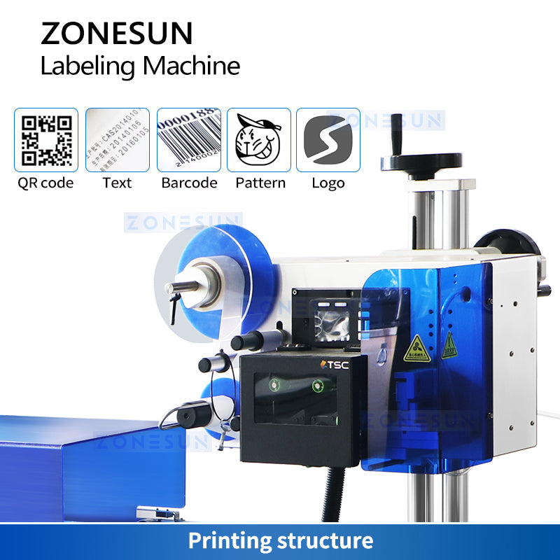 Zonesun ZS-TB650 Automatic Weigh-Price Labeling Machine Printing Structure